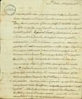 Document (Lettre de La Corne à sa soeur)