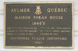 Plaque de la maison Foran