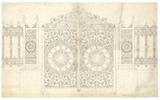 Dessin d'architecture (Clôture de fer en face de la basilique)
