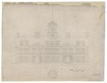Dessin d'architecture (Hôtel de ville, rue Saint-Louis)