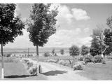 Maison Labrecque. Parterre de la maison de ferme de M. Cyrille Labrecque à Beaumont