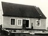 Maison Turgeon. Lors de son déplacement sur un solage. Vue avant