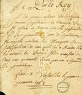 Document (Rescrit royal accordant sa retraite et la demi-solde, 540 livres à Monsieur de La Corne)