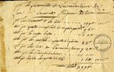Document (Billet promissoire de madame de Ramezay au curé de Terrebonne, pour les funérailles de M. de La Corne)