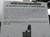 Site de la première chapelle de la mission de Standon. Panneau interprétatif