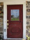 Détail de la porte au Moulin du Grand Sault
