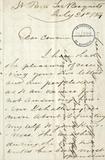 Lettre de M.W. Baby à Georges Baby, page 1