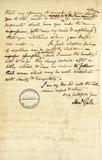 Lettre de Samuel Gale au juge Pyke, page 2