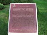 Plaque des jardins de Métis. Vue de détail