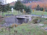 Pont du rang des Fiefs, ruisseau de la Chute. Vue latérale profil sud