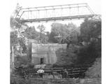 Barrage et chute d'Armagh. Ancien barrage lors de sa construction.