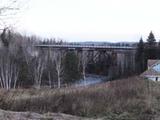 Pont ferroviaire de la rivière du Pin (Monk). Vue latérale nord