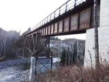 Pont ferroviaire de la rivière du Pin (Monk). Vue latérale sud