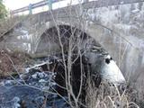 Pont du ruisseau du Cimetière. Vue latérale est.