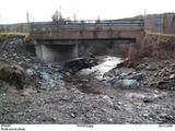 Pont du ruisseau à l'Eau Chaude. Vue latérale, profil amont sud