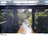 Pont de bois ferroviaire du ruisseau des Dames (Monk). Profil amont sud