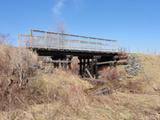 Pont de bois ferroviaire du ruisseau des Dames (Monk). Vue latérale