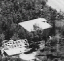Ancien Hôtel Dumont (démoli). Vue aérienne en 1935.