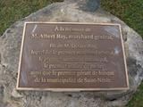 Plaque d'Albert Roy. Vue de détail