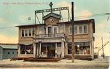 King Cash Store. Carte postale où figure le King Cash Store, publiée avant 1918.