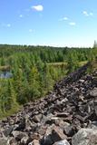 Mine Continental. Vue générale, Halde à résidus miniers