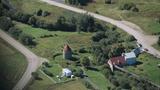 Site patrimonial du Moulin-à-vent-de-L'Isle-aux-Coudres. Vue aérienne