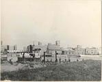 Complexe industriel de la Montreal Cotton. Vue du complexe manufacturier depuis la Pointe-aux-Anglais (vers 1910).