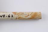 Pipe. Détail marque, côté gauche du tuyau