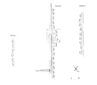 Épave du Bienfaisant. Croquis annoté des vestiges, sections 1, 2 et 3.