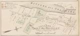 Coeur historique du Sault-au-Récollet. Plan du village du Sault-au-Récollet tiré de H. W. Hopkins, Atlas of the City and Island of Montreal, Canada, Montréal, Provincial Surveying and Pub. Co, 1879.