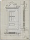 Plans (maison de type F-07 de la compagnie Alcan). Détail de l'entrée principale