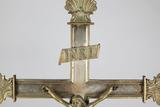 Crucifix d'autel. Vue de l'inscription