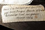 Chasuble. Vue de l'inscription