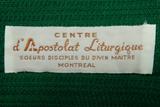 Chasuble. Vue de l'inscription