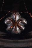 Couvercle. Détail d'une fleur de lys