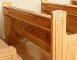 Banc d'église. Vue de détail
