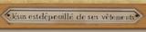 Station de chemin de croix (Jésus est dépouillé de ses vêtements). Vue de détail; inscription