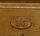 Banc d'église. Vue de détail
