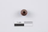 Grain de chapelet. Vue du trou d'enfilage