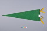 Fanion (Fanions des fêtes de la colonisation du Saguenay de 1938). Vue arrière, fanion vert foncé
