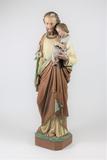 Statue religieuse (Saint Joseph et l'Enfant Jésus). Vue générale