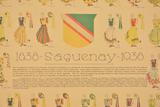 Coupure de journaux (Représentation des robes des fêtes du centenaire de la colonisation du Saguenay de 1938). Vue de détail