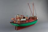 Maquette de caboteur (Amanda Transport). Vue latérale, arrière