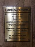 Plaque de l'édifice Guy-Frégault