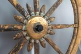 Roue à gouverner auxiliaire de l’Argenteuil. Vue de détail