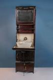 Meuble-lavabo escamotable. Vue avant, ouvert