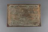 Plaque de constructeur de phares. Vue avant