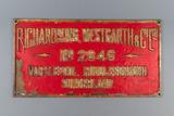 Plaque de chantier. Vue avant