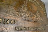 Plaque de chantier. Vue de détail