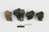 Fragments de fourneau de pipe à couronne. Faces externes